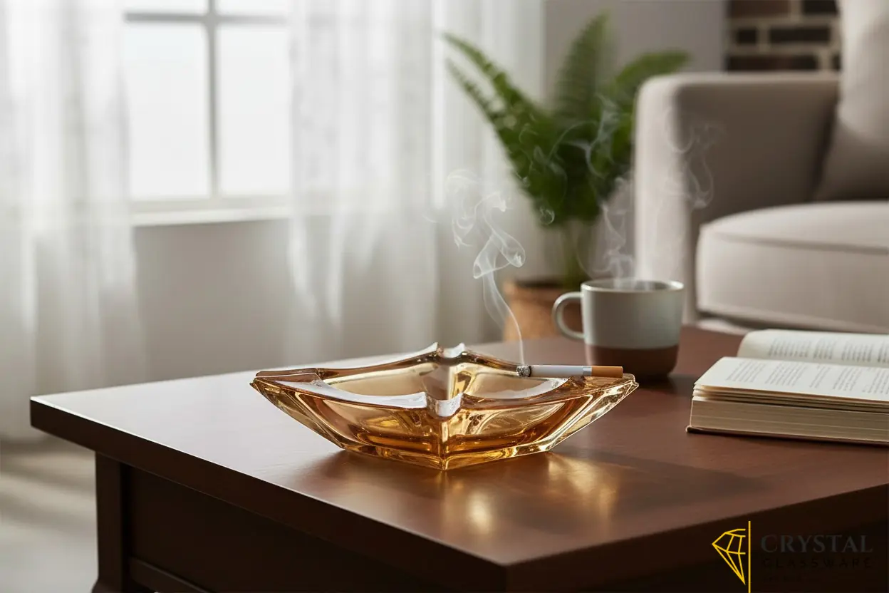Delisoga Golden Ashtray - Large 6-Inch Ash Tray
